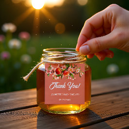 Etiquetas Para Recuerdos Summer Peach Watercolor Baby Shower