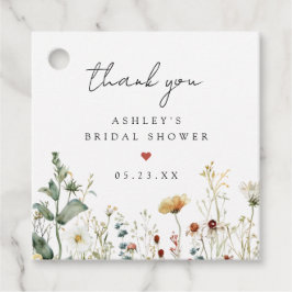 Etiquetas Para Recuerdos Summer Wildflower Field Bridal Shower Favor Tags