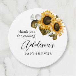 Etiquetas Para Recuerdos Sunflowers Boho Baby Shower