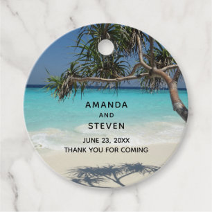 Etiquetas Para Recuerdos Sunny Tropical Beach Ocean Paradise Boda