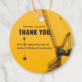 Etiquetas Para Recuerdos Sunset Crane | Mínimo Tema De Construcción