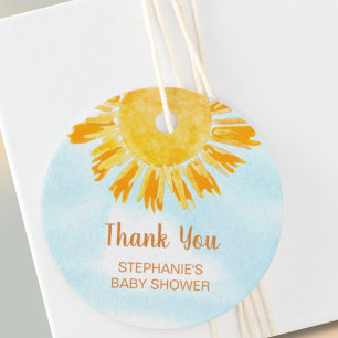 Etiquetas Para Recuerdos Sunshine Baby Shower Gracias