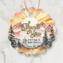 Sunshine Nature Mountains Fiesta de cumpleaños gra