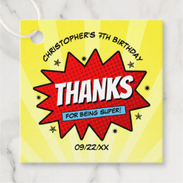 Etiquetas Para Recuerdos Superheroína cómic cualquier cumpleaños de edad