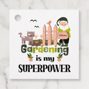 Etiquetas Para Recuerdos Superpotencia de jardinería, jardinera de lujo