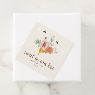 Etiquetas Para Recuerdos Sweet As Can Bee Floral Honeycomb Baby Shower