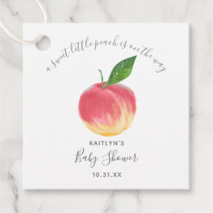 Etiquetas Para Recuerdos Sweet Little Peach Baby Shower