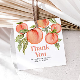 Etiquetas Para Recuerdos Sweet Little Peach Baby Shower Favor Tags