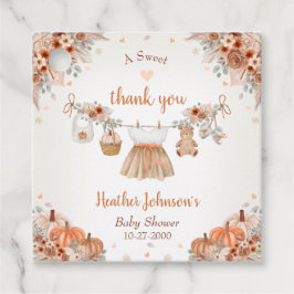 Etiquetas Para Recuerdos Sweet Little Pumpkin Autumn Baby Shower