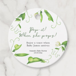 Etiquetas Para Recuerdos ¡Sweet Pea Baby Shower Pop! Cuando aparece