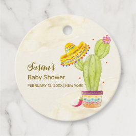 Etiquetas Para Recuerdos Taco 'Bout A Baby Watercolor Cactus Baby Shower