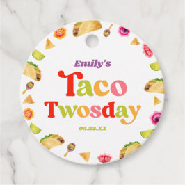 Etiquetas Para Recuerdos Taco Twosday Taco Martes, 2° cumpleaños Fiesta