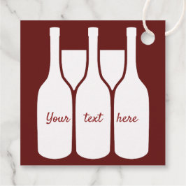 Etiquetas Para Recuerdos Tarjeta de Favor de Gafas de Botellas de Vino