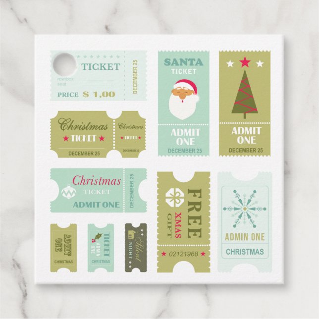 Etiquetas Para Recuerdos Tarjeta de navidad (Anverso)