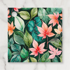 Etiquetas Para Recuerdos Tarjetas de Regalo de Arte Botánico Coloridas