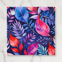 Etiquetas Para Recuerdos Tarjetas de Regalo de Arte Botánico Coloridas