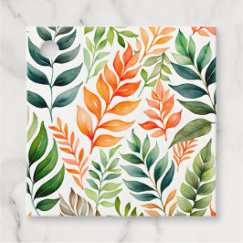 Etiquetas Para Recuerdos Tarjetas de Regalo de Arte Botánico Coloridas