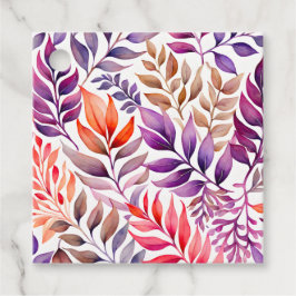 Etiquetas Para Recuerdos Tarjetas de Regalo de Arte Botánico Coloridas