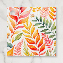 Etiquetas Para Recuerdos Tarjetas de Regalo de Arte Botánico Coloridas
