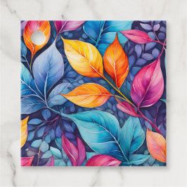 Etiquetas Para Recuerdos Tarjetas de Regalo de Arte Botánico Coloridas