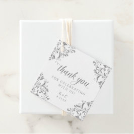 Etiquetas Para Recuerdos Tarjetas de regalo de boda de lujo vintage de plat