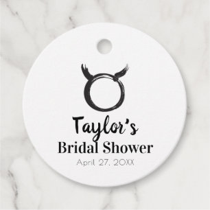 Etiquetas Para Recuerdos Taurus Bull Zodiac Primavera Astrología Bridal Sho