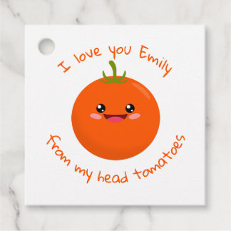 Etiquetas Para Recuerdos Te Amo Desde Mi Cabeza Tomates Funny Pun
