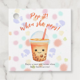 Etiquetas Para Recuerdos ¡Té con burbujas de acuarela Pop it! Cuando ella e