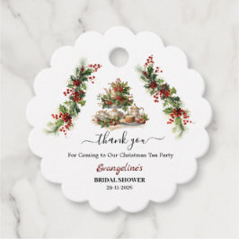 Etiquetas Para Recuerdos Té de regalos de boda de Navidad Gracias