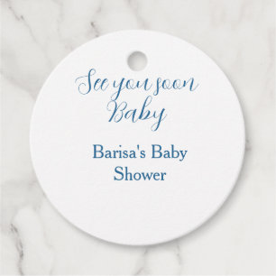 Etiquetas Para Recuerdos te veo pronto baby shower azul nombre fecha simple