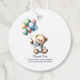 Etiquetas Para Recuerdos Teddy Bear Baby Shower Gracias