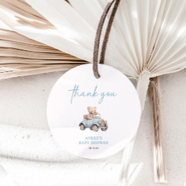 Etiquetas Para Recuerdos Teddy Bear Blue Balloon Bearly Wait Baby Shower