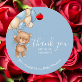 Etiquetas Para Recuerdos Teddy Bear Blue Gracias A Favor Tags