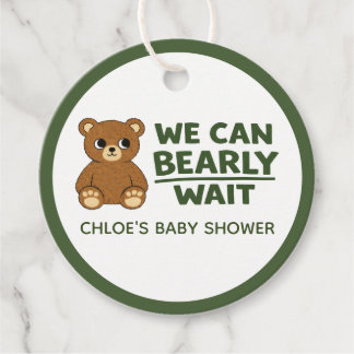 Etiquetas Para Recuerdos Teddy Bear Gender Neutral Minimalist Baby Shower