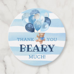 Etiquetas Para Recuerdos Teddy Bear Gracias Baby Shower Favor Gift Tags