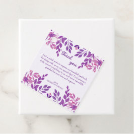 Etiquetas Para Recuerdos Tema Boda de hojas moradas