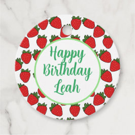 Etiquetas Para Recuerdos Tema de la fiesta de cumpleaños de fresa