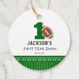 Etiquetas Para Recuerdos Tema del fútbol Primer año por año cumpleaños