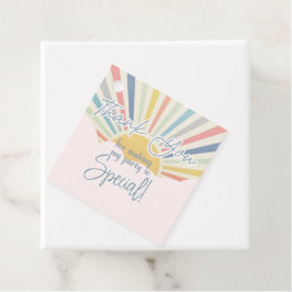Etiquetas Para Recuerdos Tema del sol, fiesta arcoiris, bolsa favorita del 