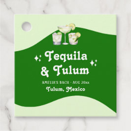 Etiquetas Para Recuerdos Tequila y Despedida de Soltera en Tulum Verde Lima