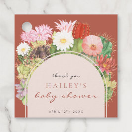 Etiquetas Para Recuerdos Terracotta Boho Bloom Cactus Baby Shower