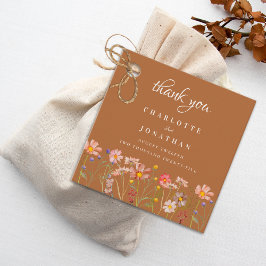 Etiquetas Para Recuerdos Terracotta Boho Floral Fall Wedding Gracias