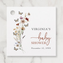Etiquetas Para Recuerdos Terracotta Boho Wildflower Baby Shower