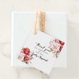 Etiquetas Para Recuerdos Terracotta Burgundy Blush Floral Wedding  Favor 