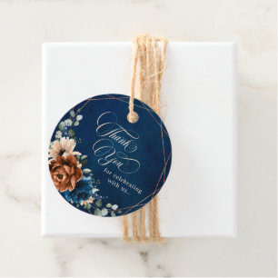 Etiquetas Para Recuerdos Terracotta Navy Blue Greenerenery Boda Gracias