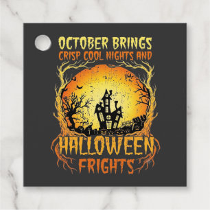 Etiquetas Para Recuerdos Terrores de Halloween Casa Embrujada Luna Llena Ca