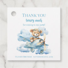 Thank You Beary Much Watercolor Teddy Bear