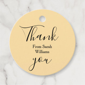 Etiquetas Para Recuerdos Thank you from add name yellow Pastel boho wedding