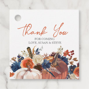 Etiquetas Para Recuerdos Thank you tags favor Pumpkins floral fall autumn