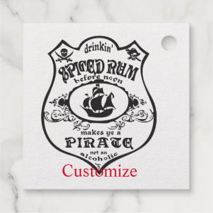 Etiquetas Para Recuerdos Thunder_Cove, bebida pirata de ron picada